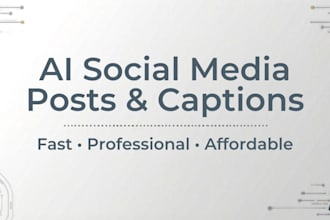 create ai powered social media posts, captions, and products