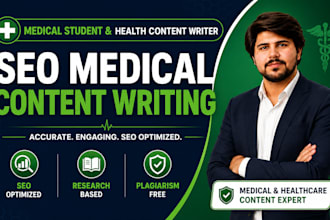 write SEO medical content and health blogs as a medical student