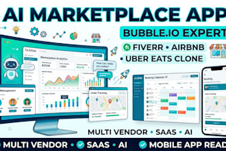 create ai powered multi vendor marketplace app with bubble io