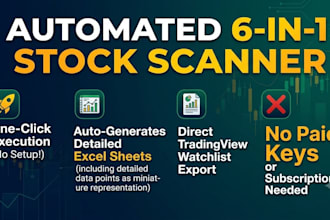 give you an automated stock screener bot that exports to excel and tradingview