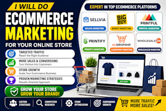 do sellvia marketing, printful, printify, bigbuy and alidropship promotion