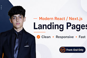 build a modern react nextjs landing page for your business