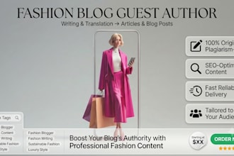 write fashion blog guest author articles for fashion blogs, brands and websites