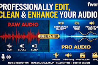 professionally edit, clean and enhance your audio