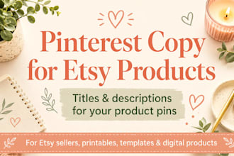 write pinterest titles and descriptions for etsy products
