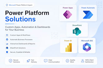 develop power apps, sharepoint, power automate and power bi solutions