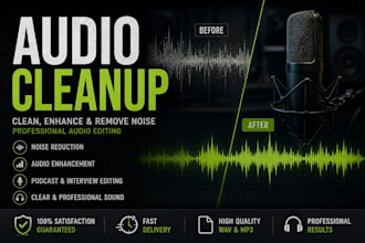 clean up, enhance and remove noise from your audio