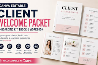 canva editable client welcome packet onboarding kit business ebook and workbook