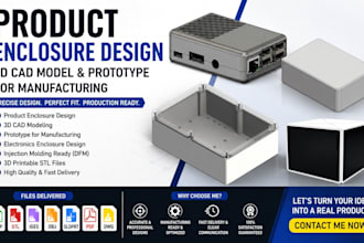 design product enclosure, 3d cad model, and prototype for manufacturing