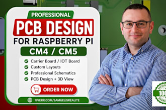 design pcb for raspberry pi cm4 cm5, arduino, esp32 and iot projects