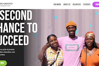 design a nonprofit website, donation website fundraising website and ngo website