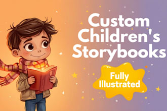draw a beautiful custom children storybook illustrations
