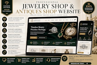 jewelry shop website, antiques shop website, jewelry store website