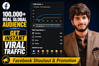 shoutout your post to my 100k followers on facebook