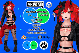 create custom vrchat avatar commision vr character furry nsfw vrc avatar lipsync