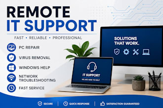 provide professional remote IT support and computer troubleshooting