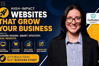 design godaddy website, godaddy builder, fix wordpress issues, website design