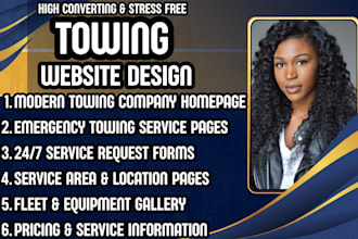 towing website, tow truck website, roadside assistance website