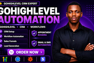 build gohighlevel CRM automation workflow sales funnel and lead generation