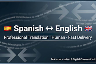 translate spanish to english or english to spanish professionally