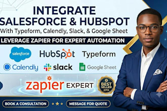 integrate salesforce hubspot typeform calendly slack google sheet zapier expert