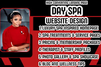 spa website, spa website design, wellness website, day spa website