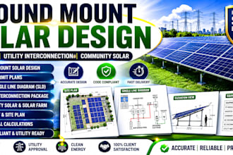 ground mount solar design solar sld utility interconnection community solar