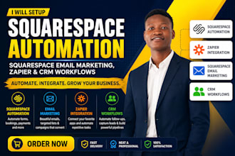 do squarespace automation, squarespace email marketing, zapier and CRM workflows