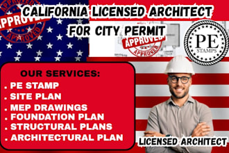 do permit ready drawing as licensed engineer in california licensed architect