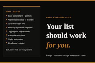 set up your email marketing system to capture leads and drive sales on autopilot