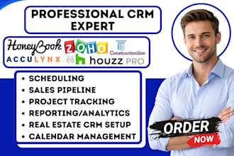 setup acculynx honeybook houzz pro construction online jack zoho task management