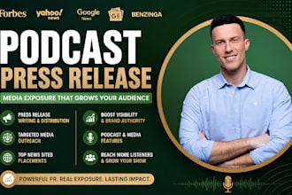 launch podcast publicity press release pr distribution market for media exposure