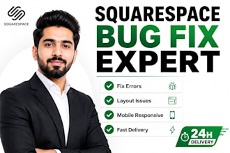 fix squarespace website bugs, squarespace api, errors, layout responsive issues