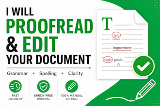 proofread your document for grammar, spelling, and clarity