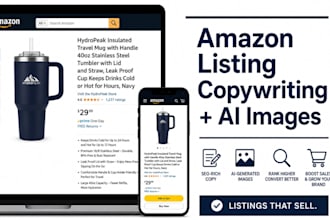 write amazon fba listing copywriting and create ai product images