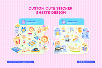 create a cute sticker sheet design