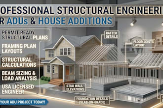 design adu plans and house addition structural engineering framing plan