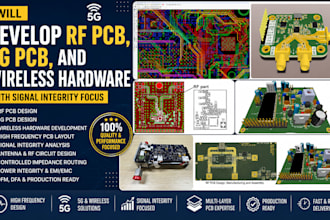 develop rf pcb, 5g pcb, and wireless hardware with signal integrity focus