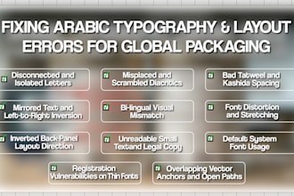 fix arabic packaging typography errors
