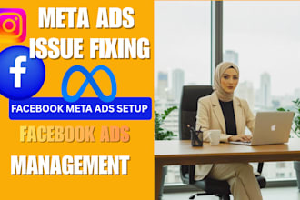 fix facebook meta ads issues, set up pixel and meta business suite campaign