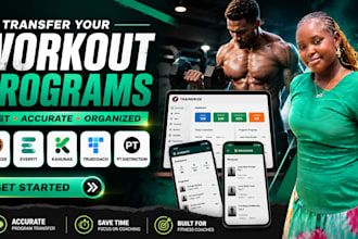 transfer your workout programs in trainerize, everfit and kahunas