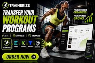 transfer your workout programs in trainerize, everfit and kahunas