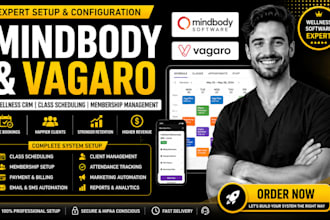 setup mindbody wellness CRM class scheduling and membership management vagaro