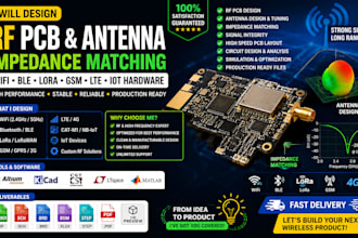 design rf pcb antenna impedance matching, wifi ble lora GSM lte iot hardware