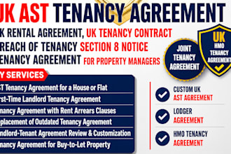 prepare a UK ast tenancy agreement for landlords and rental properties