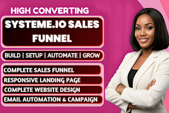 build systeme io sales funnel, systeme io landing page, systeme io website