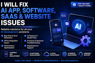 fixed ai mobile app, ai software development, ai saas app, ai website developer