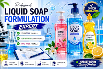 formulate liquid soap, dishwashing liquid, and hand wash products