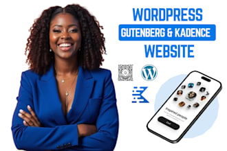 build wordpress website on gutenberg blocks, kadence blocks, spectra website