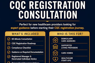 support healthcare providers through the cqc registration process